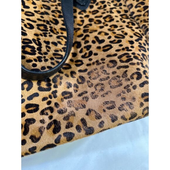 Fossil Women's Tan Leopard Design Shoulder or Tote Bag SKU 6320 - Picture 7 of 12